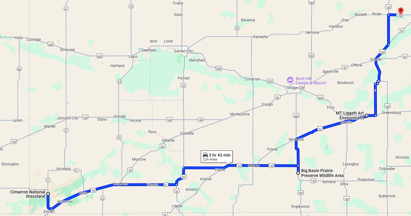 Southwest Budget Trip Route